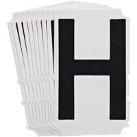 &eacute;tiquettes de lettres et chiffres gothiques individuels Quick-Align, H, 4" h, Noir Equipex