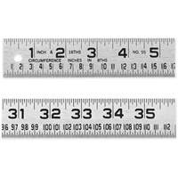Tinner's Circumference Rule, 4' L, Steel, 1/16" Graduations Equipex