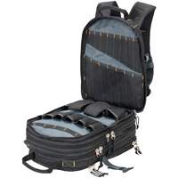 75-Pocket Tool Backpacks, 13" L x 17-1/2" W, Black, Nylon Equipex