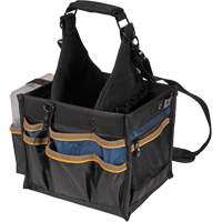 Grands porte-outils pour &eacute;lectriciens et travaux de maintenance, Polyester, 23 pochettes, Noir Equipex