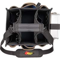 Grands porte-outils pour &eacute;lectriciens et travaux de maintenance, Polyester, 23 pochettes, Noir Equipex