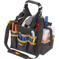 Grands porte-outils pour &eacute;lectriciens et travaux de maintenance, Polyester, 23 pochettes, Noir Equipex