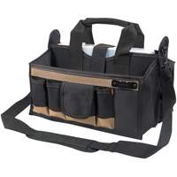 Sac &agrave; outils avec plateau central, Toile, 16 pochettes, Noir Equipex