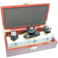 Jeux de fraises &agrave; doucine pour cabinets avec coupe arri&egrave;re, 2 cannelures Equipex