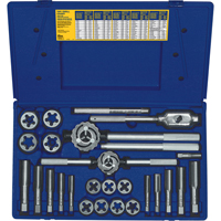 Hanson&reg; Fractional Tap & Hex Die Set, 25 Pieces Equipex