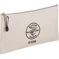 Zipper Tool Pouch, Canvas, 1 Pockets, Beige Equipex