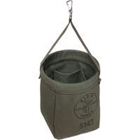 Tapered-Bottom Bag, 8" H, Canvas, Grey Equipex