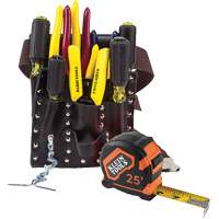 ENS OUTILS ELECTRICIEN A/POCHETTE CEINTURE, Cuir, Blanc Equipex