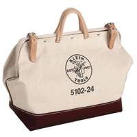 24" Heavy-Duty Tool Bag, Canvas, 1 Pockets, Brown/Natural Equipex