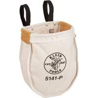 Utility tool Bag with Loop Connection, Canvas, 2 Pockets, Beige/Black Equipex