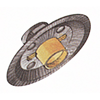 Meule rapide A24N, 6" x 1/4", Arbre 7/8", Oxyde d'aluminium, Type 27 Equipex