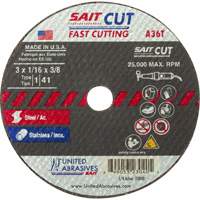 Cut-Off Wheel (A36T), 13" x 1/16", 3/8" Arbor, Type 27, Aluminum Oxide, 25000 RPM Equipex