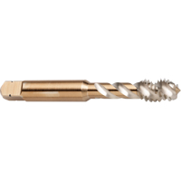45° Spiral Flute Tap, High Speed Cobalt, 8-32 Thread, 2-1/8" L Equipex