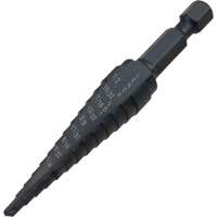 Foret &eacute;tag&eacute; no 1, 1/8" - 1/2", Incr&eacute;ments de 1-3/2", Acier rapide Equipex