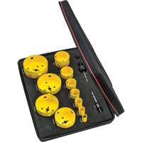Trousse de scie cloche pour &eacute;lectricien, 14 morcea Equipex