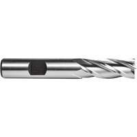 C615 End Mill, 1/4" Dia., 4 Flutes, High Speed Steel Equipex