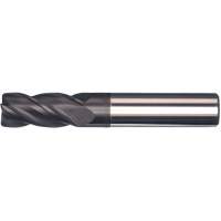 Unequal Helix End Mill, 1/2" Dia., 3" L, 4 Flutes, 1/2" Shank, Carbide Equipex