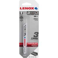 Metal Cutting Jigsaw Blades, Bi-Metal, 18 TPI, 3-5/8" L x 3/8" W Equipex