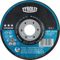 Meule &agrave; moyeu d&eacute;port&eacute; Rondeller, 4-1/2", 36 Grain, 7/8", 13 300 Tr/min, Type 29 Equipex