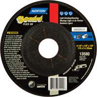 Gemini&reg; Flexible Mini Disc Depressed Centre Wheel, 4-1/2" x 1/8", 7/8" Arbor, Aluminum Oxide, Type 27 Equipex