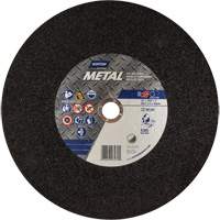 Metal A Chop Saw Cut-Off Wheel, 14" x 3/32", 1" Arbor, Type 01/41, Aluminum Oxide, 4365 RPM Equipex