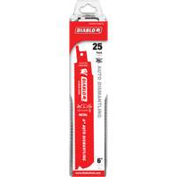 Lame de scie alternative autod&eacute;montage, Bim&eacute;tal, 14-18 Dents par pouce, 6" lo x 1" la Equipex