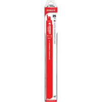 Lame de scie alternative autod&eacute;montage, Bim&eacute;tal, 10-14 Dents par pouce, 12" lo x 1" la Equipex
