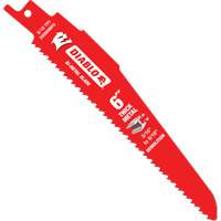 Lame de scie alternative pour la d&eacute;molition et les m&eacute;taux &eacute;pais, Bim&eacute;tal, 8-10 Dents par pouce, 6" lo Equipex