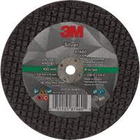 Silver Cut-Off Wheel, 4" x 0.04", 1/4"-28 Arbor, Type 1, Ceramic, 19100 RPM Equipex