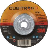 Cubitron II Quick Change Cut & Grind Wheel, 4-1/2" x 1/8", 5/8"-11 Arbor, Type 27, Ceramic Equipex