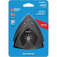 Patin de ponçage triangulaire pour outil oscillant et assortiment de papiers abrasifs One Fit Equipex