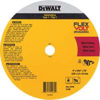 Meule de tronçonnage des m&eacute;taux FlexVolt, 9-1/16" x 0,078", Arbre 22,23 mm, C&eacute;ramique, Type 1 Equipex