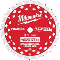 Lame de scie circulaire &agrave; charpente avec trait &eacute;pais, 7-1/4", 24 dents, Pour Bois Equipex