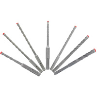 Jeu de forets pour marteau &agrave; t&ecirc;te enti&egrave;rement au carbure &agrave; 4 couteaux SDS-Plus Rebar Demon, 7 morceaux, Carbure Equipex