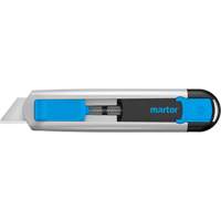 Couteau de s&eacute;curit&eacute; r&eacute;tractable Secubase 525 avec lame &agrave; pointe &eacute;mouss&eacute;e, 18 mm, Prise en Aluminium Equipex