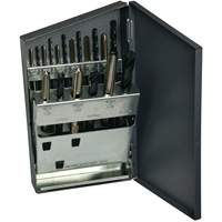 Jeu de forets courts & taraud manuels m&eacute;triques HTGP, 18 morcea Equipex