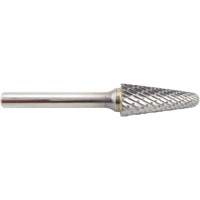 Taper Shape Carbide Shipyard Bur, SL-5, 5/8" Dia., 1/4" Shank, 1-3/16" Depth of Cut Equipex