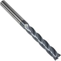 S237 30° Extra Long Square End Mill, 1/8" Dia., 3" L, 4 Flutes, 1/8" Shank, Carbide Equipex