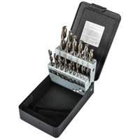 Jeu de forets courts, 15 morceaux, Acier rapide Equipex