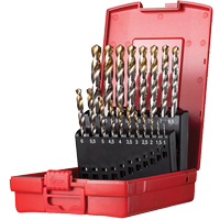 Jeu de forets s&eacute;rie courte, 19 morceaux, Acier rapide Equipex