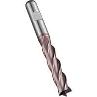 Square End Mill, 5 mm Dia., 68 mm L, 4 Flutes, 6 mm Shank, High Speed Cobalt Equipex