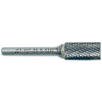End-Cut Cylindrical Burr, 1/2" Dia., 1/4" Shank, 1" Depth of Cut Equipex