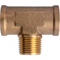 Branch Tees Extruded Male On Branch, Brass, 1/2" Equipex