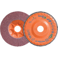 Disque &agrave; lamelles Stainless Enduro-Flex, 5" x 5", Type 27, Grain 40, Alumine de zirconium Equipex