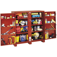 Armoire &agrave; tablettes Jobsite, Acier, 47,5 pi³, Rouge Equipex