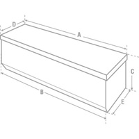 Heavy-Duty Truck Chest, 20-1/4" x 58-1/2" x 19", Steel, Beige/Black/Blue/Brown/Green/Grey/Orange/Red/Silver/Tan/Yellow Equipex