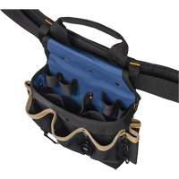Combin&eacute;s de ceinture &agrave; outils &agrave; 20 pochettes, Polyester, Noir Equipex