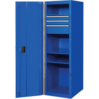 RX Series Side Cabinet, 3 Drawers, 19" W x 25" D x 61" H, Blue Equipex