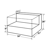 R&eacute;servoir de transfert pour carburant en acier, Acier, Capacit&eacute; 50 gal., Blanc Equipex