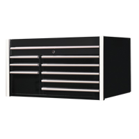 RX Series Tool Chest, 41" W, 8 Drawers, Black Equipex